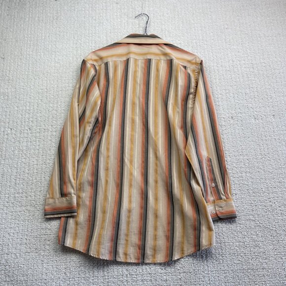 Sergio Louis Italy Long Sleeve Button-front Shirt Men S Aztec Stripes Western - Picture 10 of 13